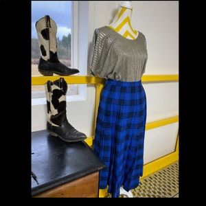 Vintage 80s tartan plaid Pendleton maxi skirt